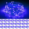 chzk Fairy Lights Battery Operated, 24 Pack 7FT 20 LED Mini String Twinkle Lights for Christmas Helloween Mason Jars Centerpiece Table Decorations (24, Blue)