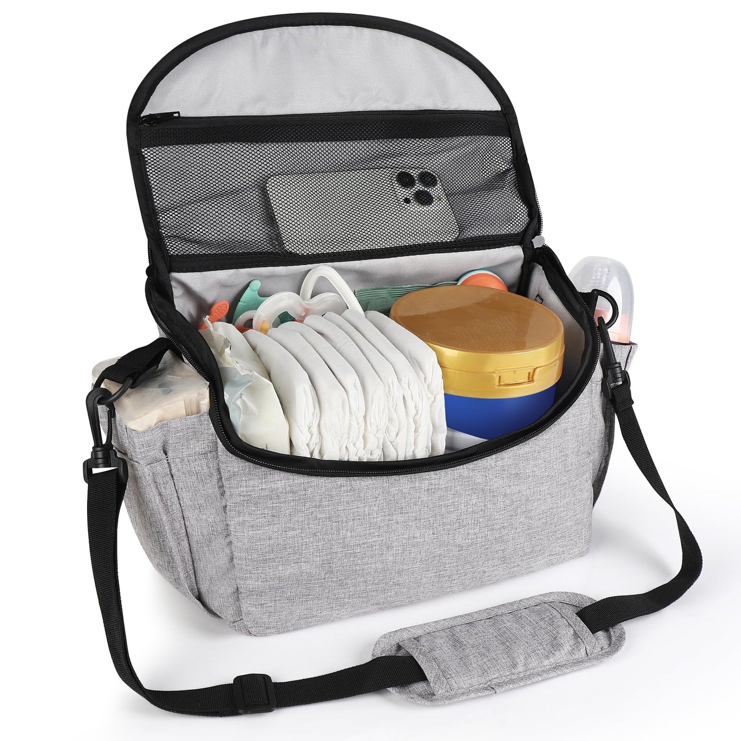 Accmor Universal Stroller Organizer - Large Capacity Stroller Bag with Shoulder Strap - Accessories for Uppababy, Nuna, Doona, Britax