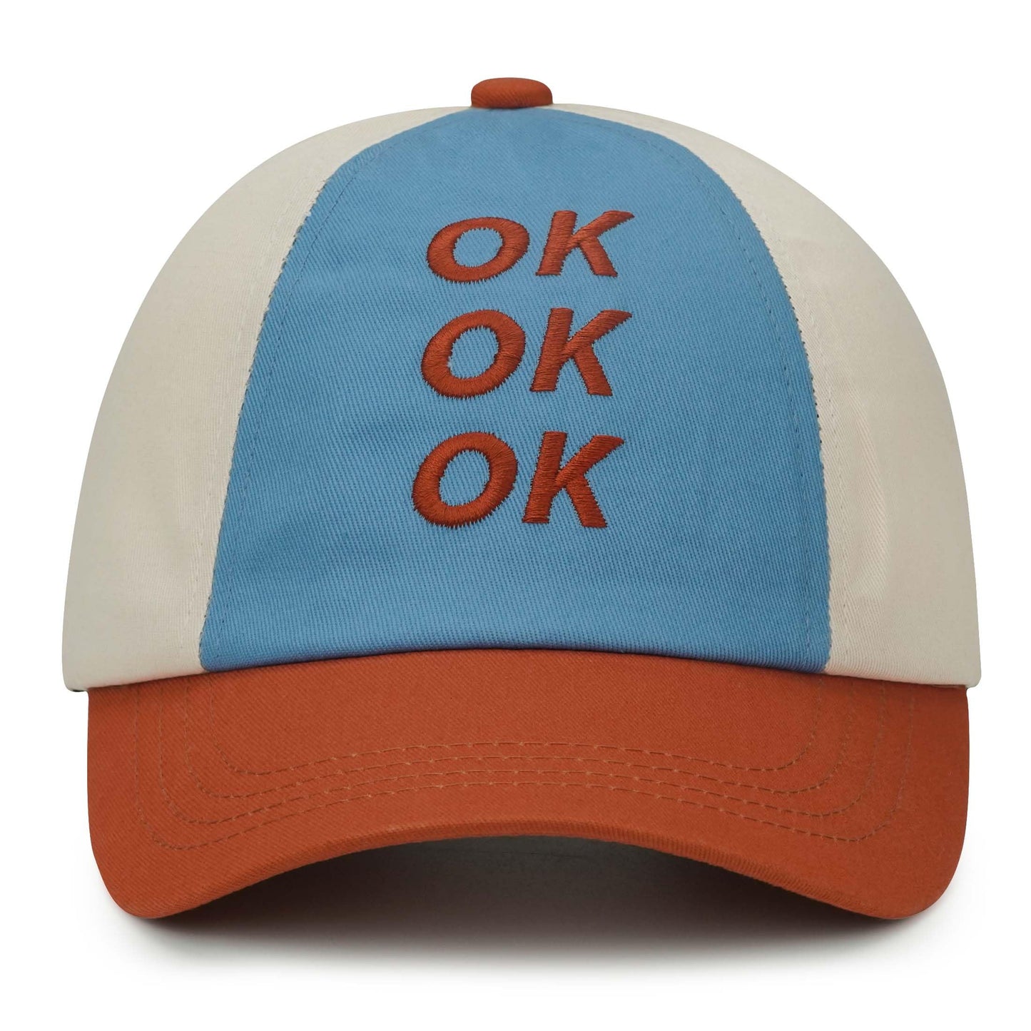 CLAPE Stylish Colorblock Baseball Cap for Women, Breathable Cotton Embroidery UV Protection Unstructured Outdoor Sport Cap