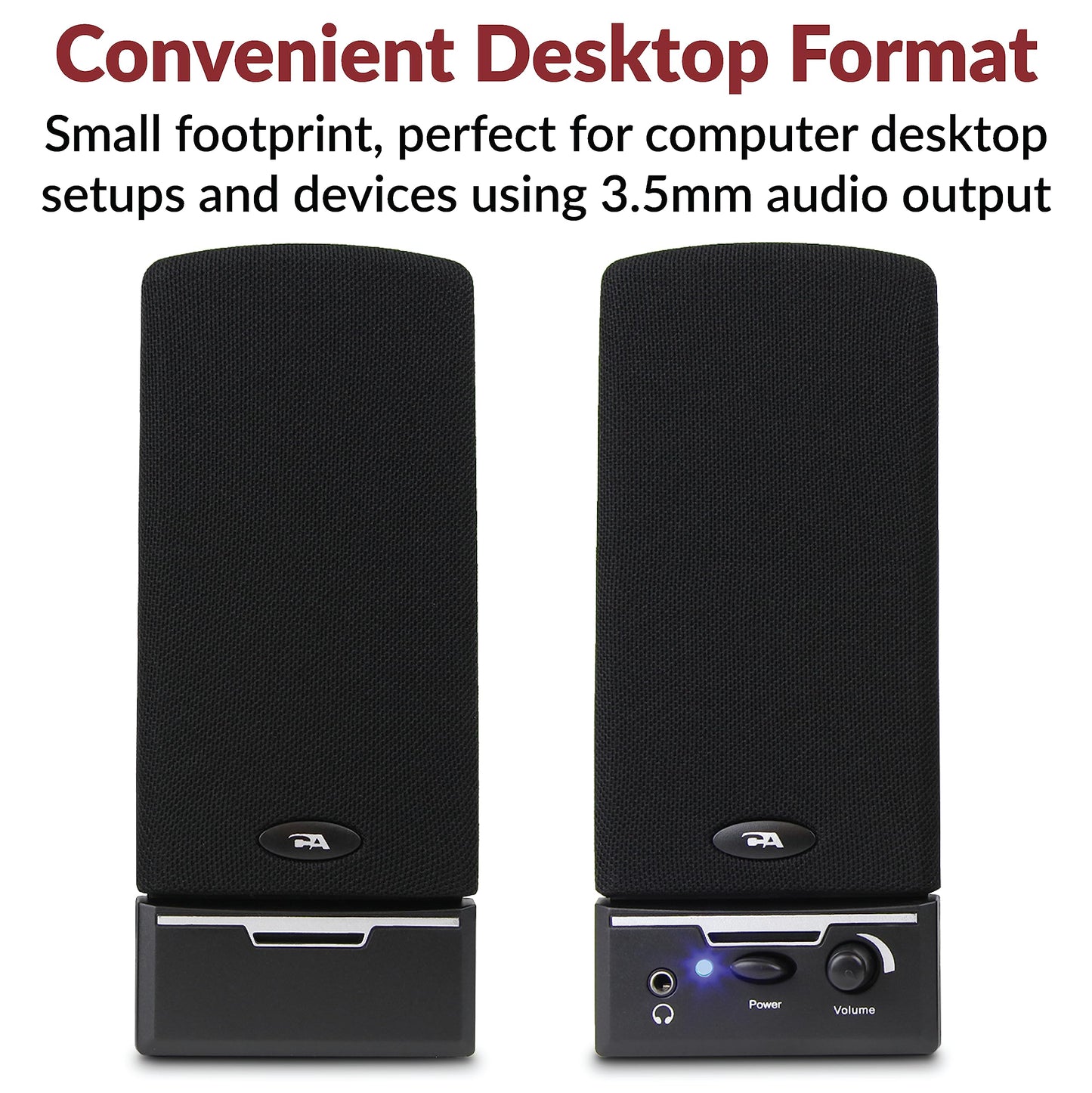 Cyber Acoustics CA-2014 Computer Speakers, Full Stereo Sound, Convenient Controls, Easy Setup