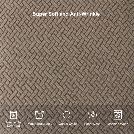 Genina Seat Covers for Dining Room Chair Seat Slipcovers Kitchen Chair Covers (Taupe, 6 Pcs)