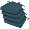 Tromlycs Chair Cushions for Dining Chairs Set of 4 with Ties Chair Seat Pads for Kitchen and Indoor Dining Chairs Non Slip 16"x16.5"x2", Blue
