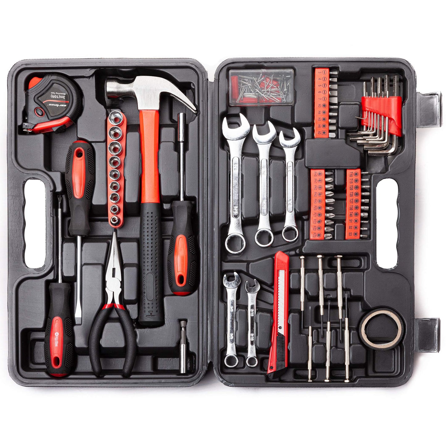 CARTMAN 148 Piece Automotive and Household Tool Set Perfect for Car Enthusiasts and DIY Home Repairs Green