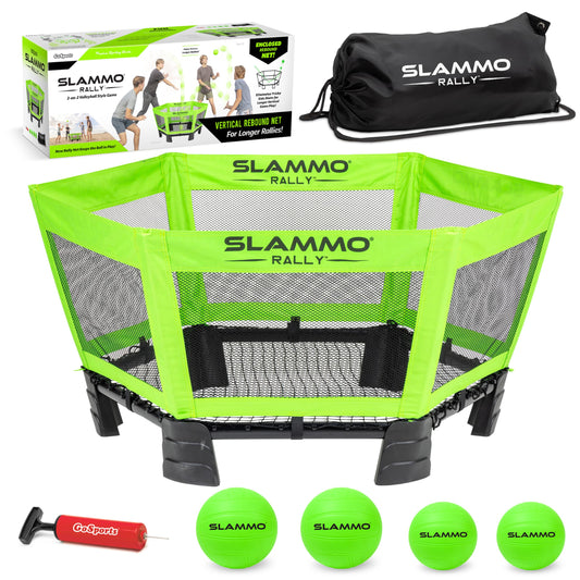 GoSports Slammo Rally - Vertical Net for Longer Rallies - Choose Original or Hardcourt Roundnet Game Set