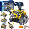 Sillbird Robot Building Kit with Remote Control STEM Gifts for Boys Age 8-13, Technic Coding Robotic Toys for Kids Birthday, Buildable 5in1 Models with 488 Pieces
