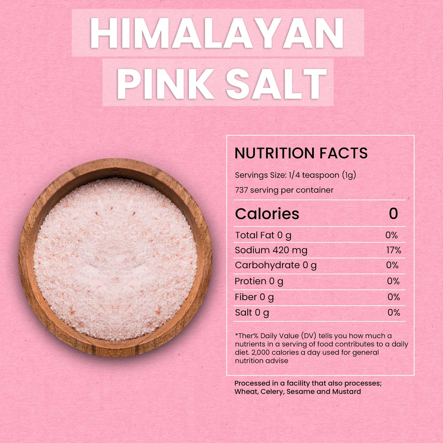 KING Certified Himalayan Pink Salt - Fine Grain, 737g/1.62lbs | Natural Minerals-Rich Salt for Cooking,Seasoning & Grinder Refill