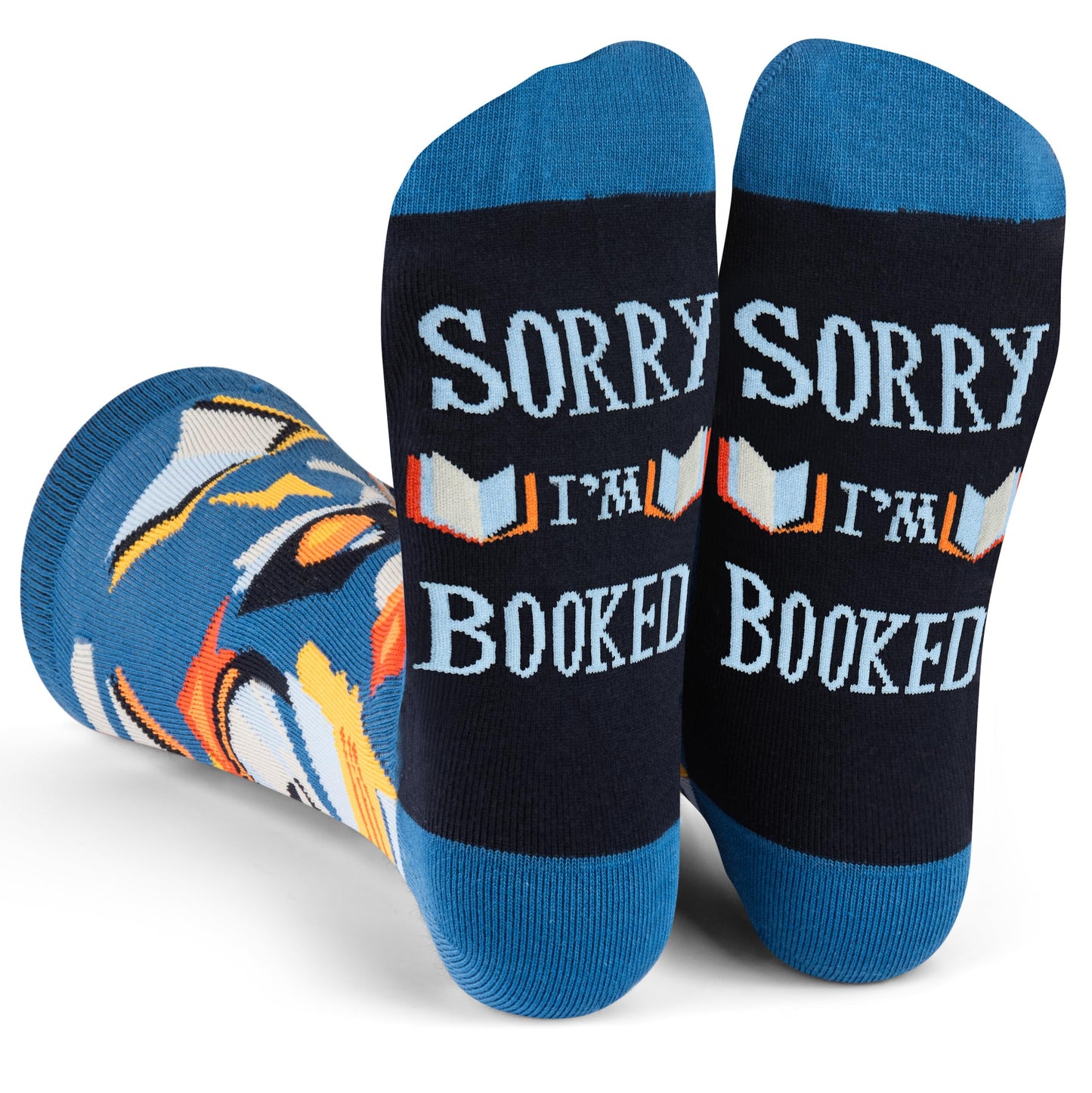 Lavley Book and Reading Socks for Adults - Funny Gifts for Reader - Unisex for Men and Women, One Size