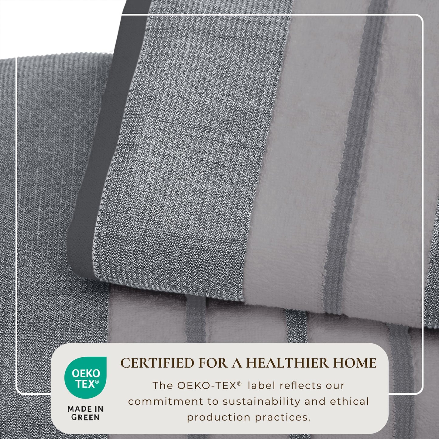 Decorative Hand Towel Set - Luxury Cotton 4 Pack 26x16 Hand Towel Set - Luxurious, Ultra-Soft, Durable Towels for Bathroom Decor (Grey)