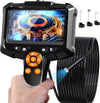 Endoscope Camera with Light, 1080P HD Borescope with 8 Adjustable Lights, 4.3" Endoscope with 16.4ft Semi-Rigid Snake Camera, IP67 Waterproof Borescopese for Sewer, Cool Gadgets & Tools for Men