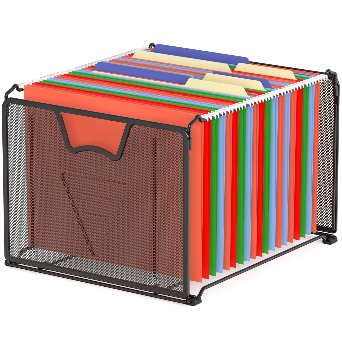 Simple Houseware Mesh Hanging File Folder Organizer, Black