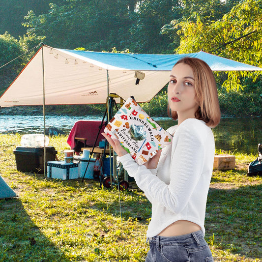 Zuo Bao Switzerland Cosmetic Bag Travel To Switzerland Gift Swiss Flags Suisse Vacation Toiletry Bag Swiss Alps Makeup Bag Travel In Europe Gift (GRINDELWALD)