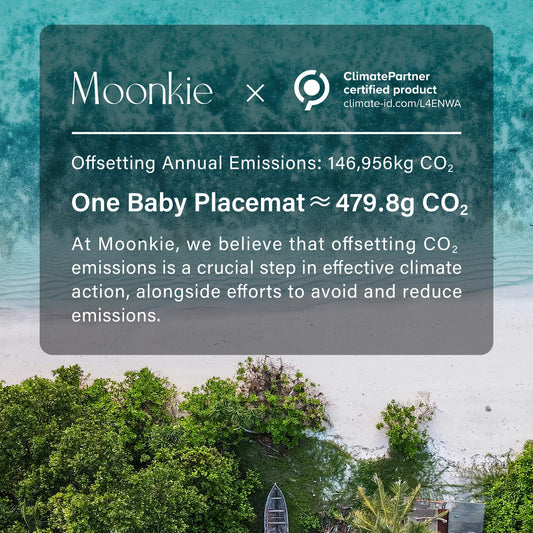 Moonkie Silicone Placemats for Baby & Kid, Stain-Proof Non-Slip Toddler Food Mats Eating Table Mat with 2 Packs