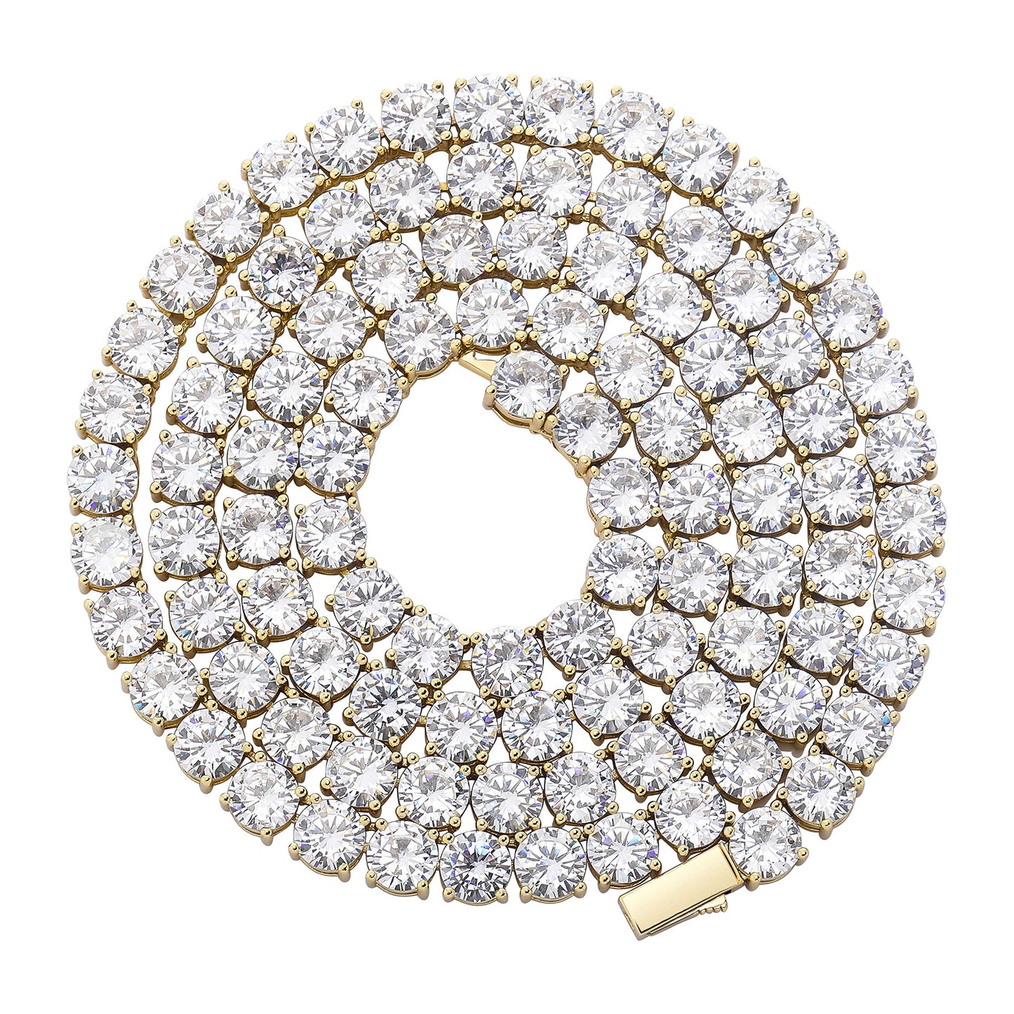 5MM Colorful Baguette Tennis Necklaces For Women Chains 14K Golden Silver Plated 5A+ Cubic Zirconia Tennis Mens Chain Necklaces Woman