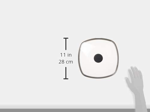 Lodge Square Tempered Glass Lid - Versatile Glass Lid for 10.5 Inch Skillets and Pans - Dishwasher Safe - 10.5 Inch