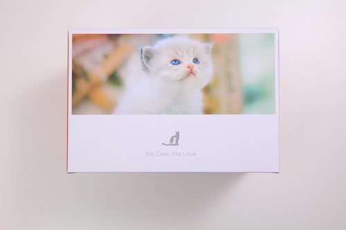 Wireless Cat Water Fountain [Water & Battery Separation] FEELNEEDY Stainless Steel Automatic Pet Water Dispenser, 4000mAh Battery Operated Water Fountains for Cats Dogs - 3.5L/118oz