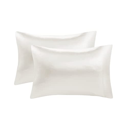 Madison Park Essentials Polyester Satin 6 Piece Sheet Set with Ivory MPE20-904, Queen