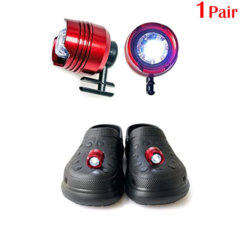 LED Headlights For Holes Shoes IPX5 Waterproof Shoes Light 3 Modes 72 Hours Glowing Small Lights For Dog Walking Camping Outdoor