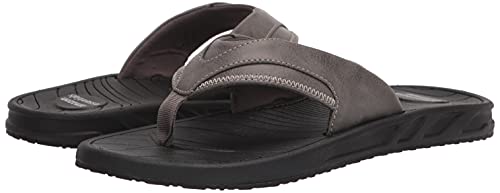 Amazon Essentials Men's Slip-on Flip Flop Comfort Sandals - Grey, Size 10, Casual
