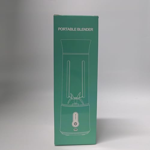 DoubleCare Portable Blender Cup,Electric USB Juicer Blender,Mini Blender Portable Blender For Shakes and Smoothies, Juice,380ml, Six Blades Great for Mixing,white, grey