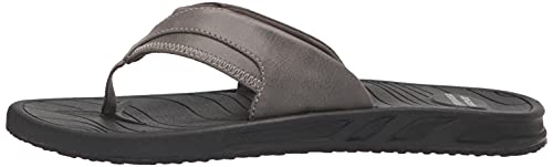 Amazon Essentials Men's Slip-on Flip Flop Comfort Sandals - Grey, Size 10, Casual