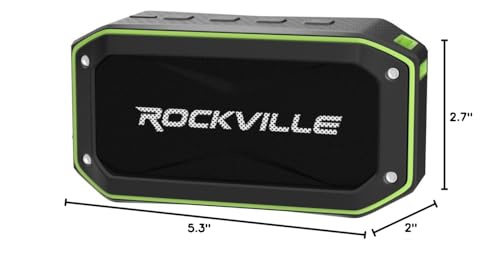 Rockville (2) Rock Anywhere Waterproof Portable Bluetooth Speakers+TWS Linking