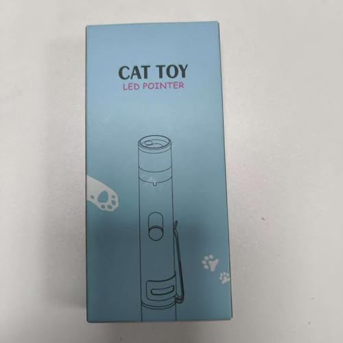 OUMSIS Cat Toys, USB Rechargeable Interactive Cat Mouse Toys, 3 Light Modes & 5 Adjustable Patterns, Portable Kitten Toy for Indoor Cats & Dogs, Training & Exercise Fun