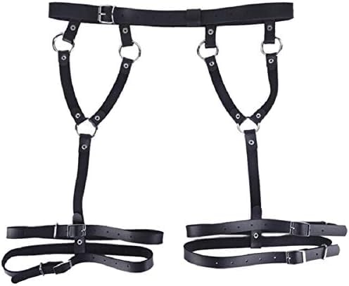 Punk Leather Thigh Harness,Punk Waist Chain Belt for women's and girls' jewelry belt body chains for Halloween