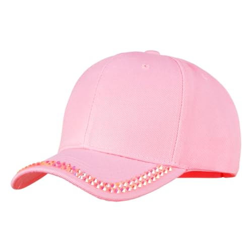 Hoce Fashion Rhinestone Denim Baseball Cap Studded Bling Hat for Women