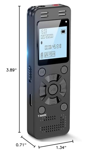 128GB Digital Voice Recorder for Lectures Meetings - EVIDA 9296 Hours Voice Activated Recording Device Audio Recorder with Playback,Password