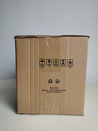 NCYP Glass Terrarium for Small Cactus, Succulents - Gold Geometric Planter Pot, Home Office Tabletop Miniature Garden Decor, 6.89 x 6.89 x 5.9 Inches, Handmade (No Plants, No Door)