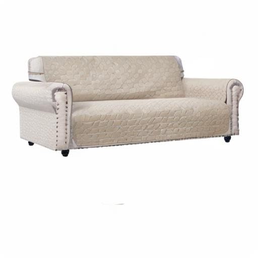 Ameritex Couch Sofa Slipcover 100% Waterproof Nonslip Quilted Furniture Protector Slipcover for Dogs, Children, Pets Sofa Slipcover Machine Washable (Beige, 78'')