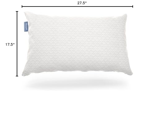 Cosy House Collection Luxury Rayon Derived from Bamboo Shredded Memory Foam Pillow - Adjustable & Removable Fill - Cool & Breathable Cover with Zipper for Side, Back, & Stomach Sleepers (Queen)
