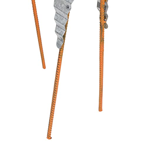 Alpine Corporation 30" H Outdoor Metal Rustic Standing Reindeer Lawn Christmas Holiday Decoration, Christmas Decoration