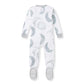 Burt's Bees Baby Baby Boy's Sleeper PJs, 100% Organic Cotton, One-Piece Footie, Zip Up Jumpsuit, Snug Fit Pajamas, Hello Moon Light Blue, 24 Months