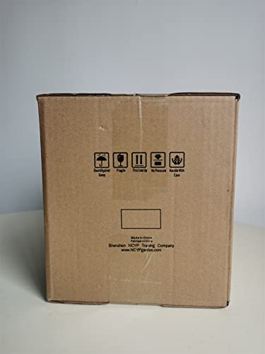 NCYP Glass Terrarium for Small Cactus, Succulents - Gold Geometric Planter Pot, Home Office Tabletop Miniature Garden Decor, 6.89 x 6.89 x 5.9 Inches, Handmade (No Plants, No Door)