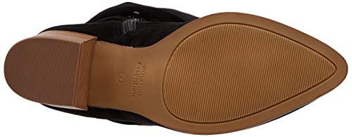 Amazon Essentials Women's Tall Block Heel Boots, Black, 5