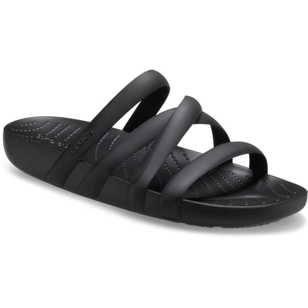 Crocs Women's Splash Strappy Sandals, Black, 7, Women