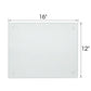 JAMBALAY Tempered Glass Cutting Board for Kitchen, 16"x12" Clear Glass Cutting Board with Rubber Non-Slip Feet, Heat and Scratch Resistant, Shatterproof, Dishwasher Safe,Transparent