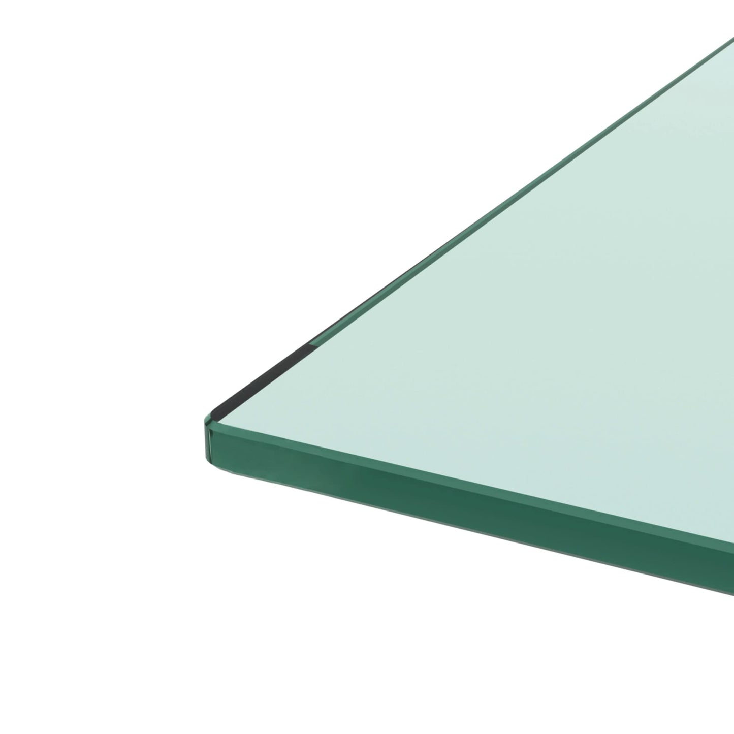 PIUS Rectangle Glass Coffee Table, Clear Coffee Table Modern Side Center Tables Furniture for Living Room,Black