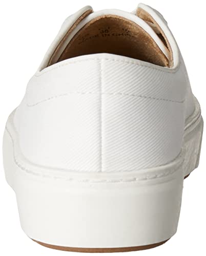 Amazon Essentials Women's Comfortable Lace Up Sneakers, White, 8.5