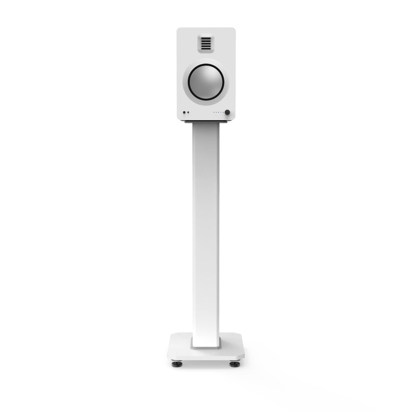 Kanto SX30 Universal Fillable Speaker Floor Stands for Bookshelf Speakers | 30" Tall | Adjustable Isolation Feet | Dedicated Cable Channel | Fill Bags & Level Incl. | Pair | White