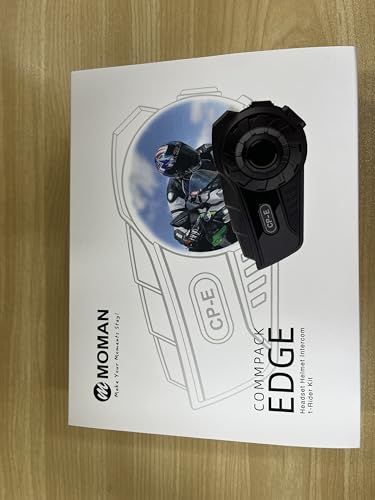 Moman Motorcycle Intercom Headset, CP-E 6 Riders 2000M Group Helmet Communication System, Universal Pairing with Music Sharing FM Radio Noise Cancellation Waterproof, 1 Pack, Helmet-Intercom-Headset