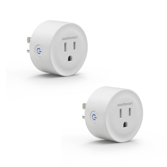 wooaismart Smart Plug, WiFi Plugs Work with Alexa & Google Assistant, Smart Outlet with Timer & Group Controller, WiFi Outlet for Home, No Hub Required, ETL & FCC Certified, 2.4GHz WiFi, 16A, 2 Pack