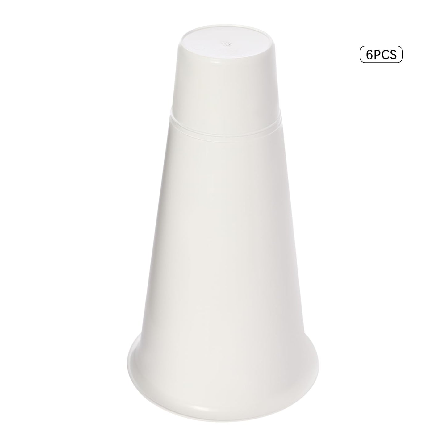 Nozue Flower Display Stand, 2Layers Metal Plant Stand with Wheels, with 6pcs Buckets, Portable Plant Moving Cart Frame for Indoor, Florist, Living Room (Gold - White Round Bucket)