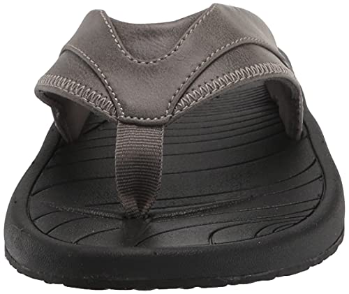 Amazon Essentials Men's Slip-on Flip Flop Comfort Sandals - Grey, Size 10, Casual