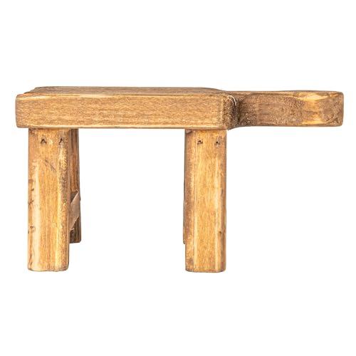 Creative Co-Op Small Wood Pedestal with Handle