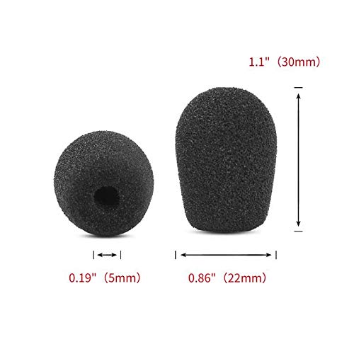 YDYBZB B350-XT Foam Mic Covers Compatible with VXI Blueparrott B250XT B350XT B450XT B550-XT C400-XT S450-XT Headset Universal Foam Microphone Windscreens (5 Pair)