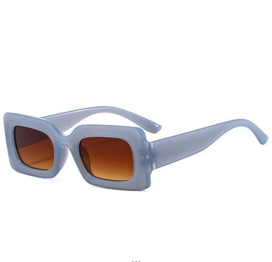 IKANOO Retro Rectangle Sunglasses for Women Vintage 90’s Candy Color Sunglasses Square Frame Y2K Eyewear