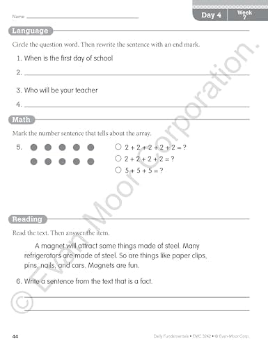 Evan-Moor Daily Fundamentals, Grade 2