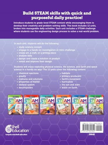 180 Days: STEM/STEAM for 5th Grade Practice Workbook for Classroom and Home, Cool and Fun Practice Created by Teachers (180 Days of Practice)